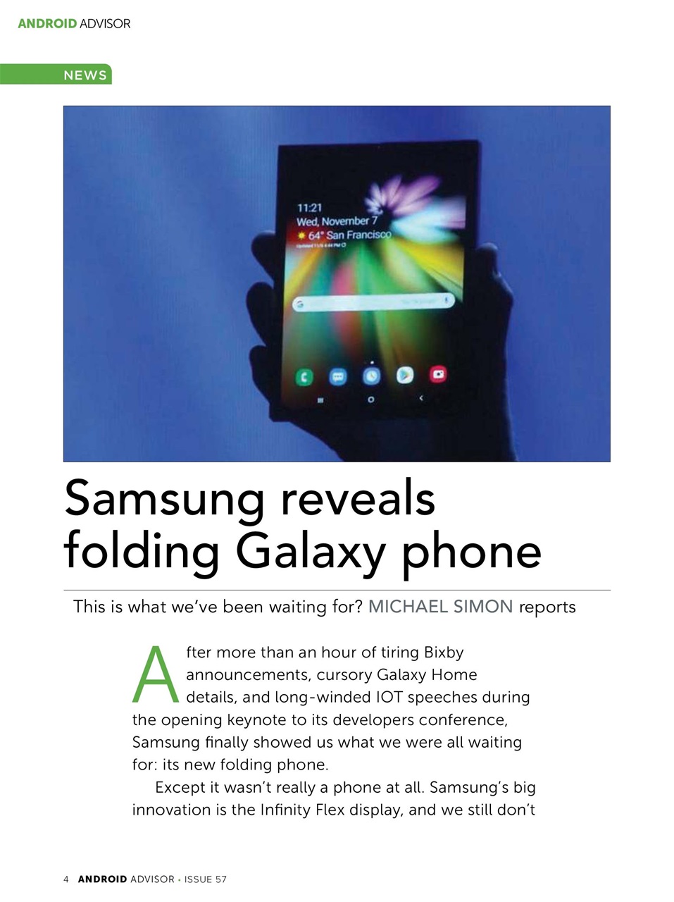 Android Advisor Preview Pages