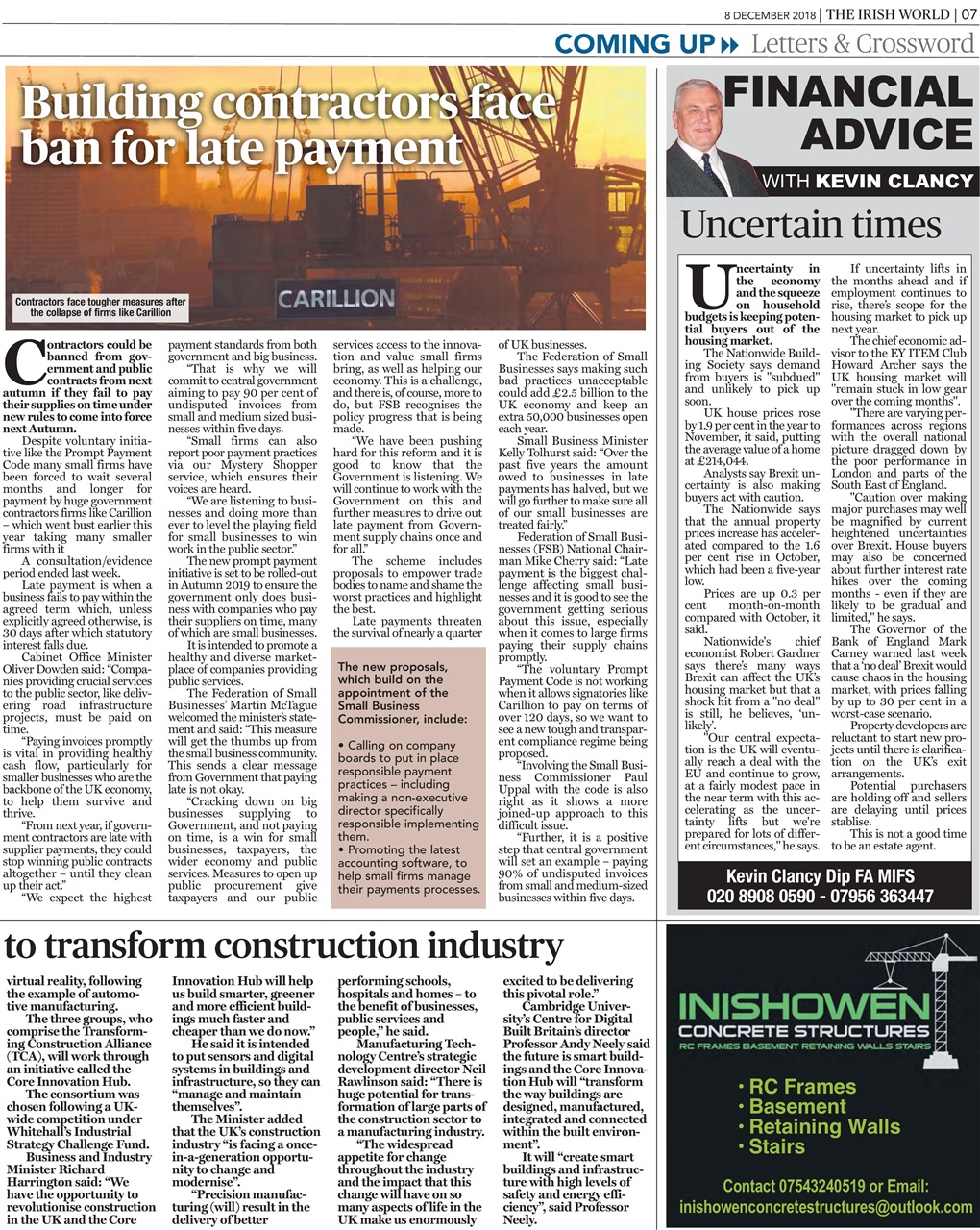 Irish World Preview Pages