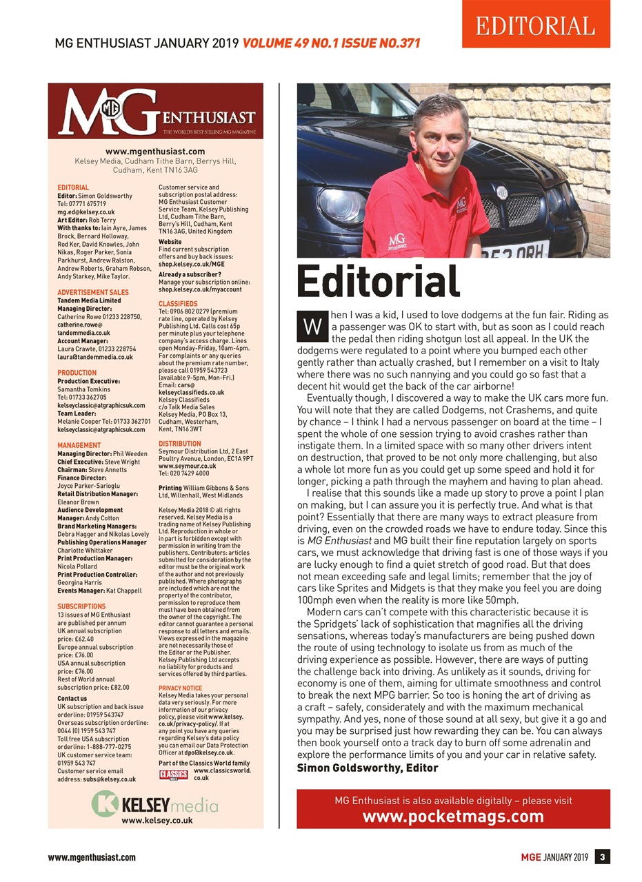 MG Enthusiast Preview Pages