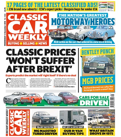 Classic Car Weekly issue 5th December 2018