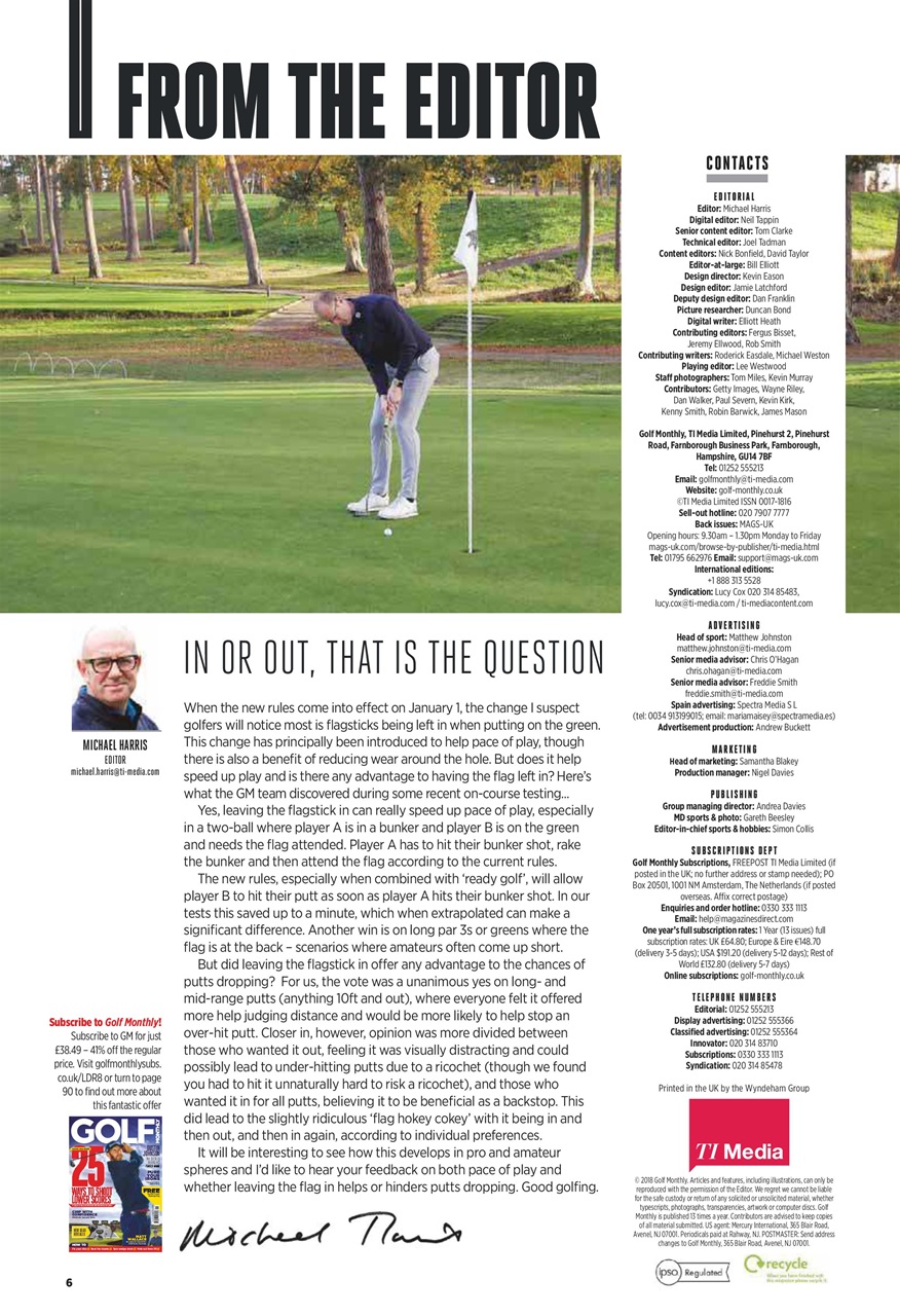 Golf Monthly Preview Pages