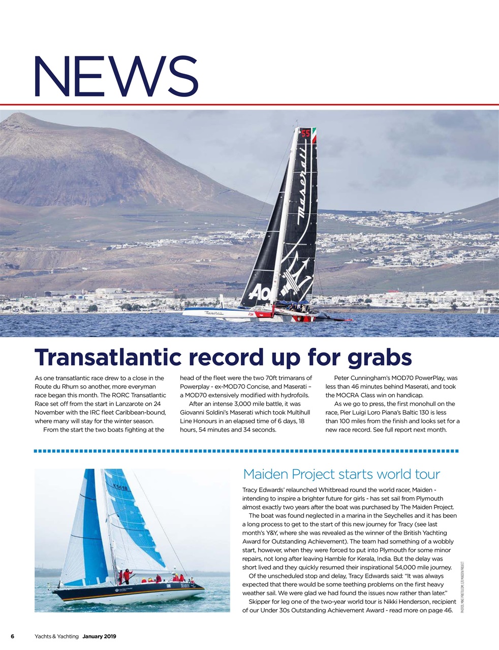 Yachts & Yachting Preview Pages