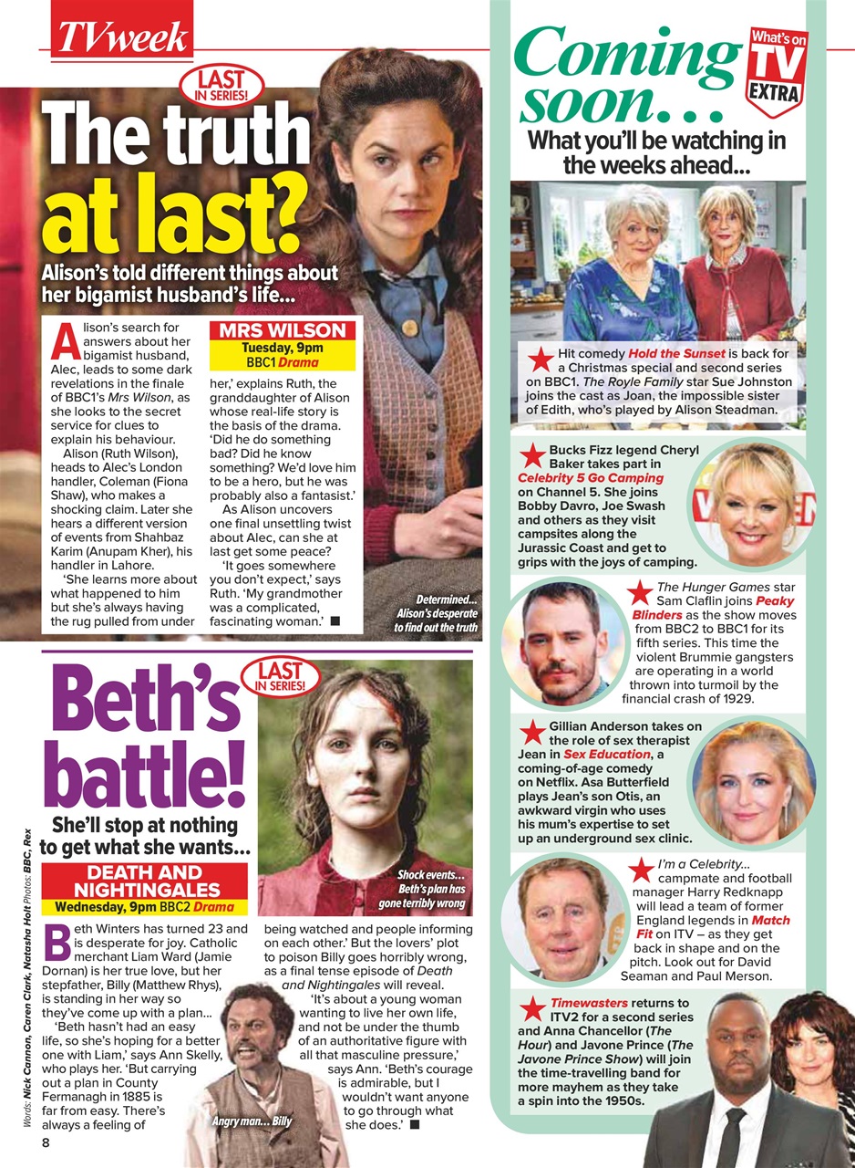 What's on TV Preview Pages