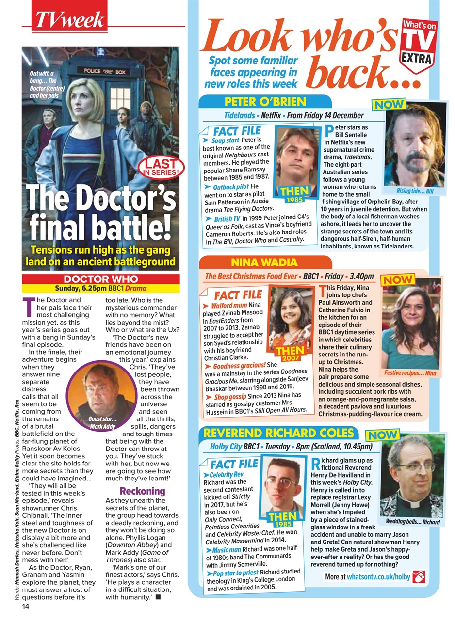 What's on TV Preview Pages