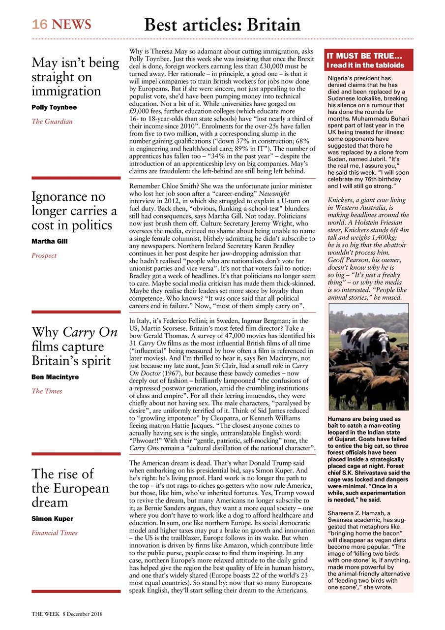 The Week Preview Pages