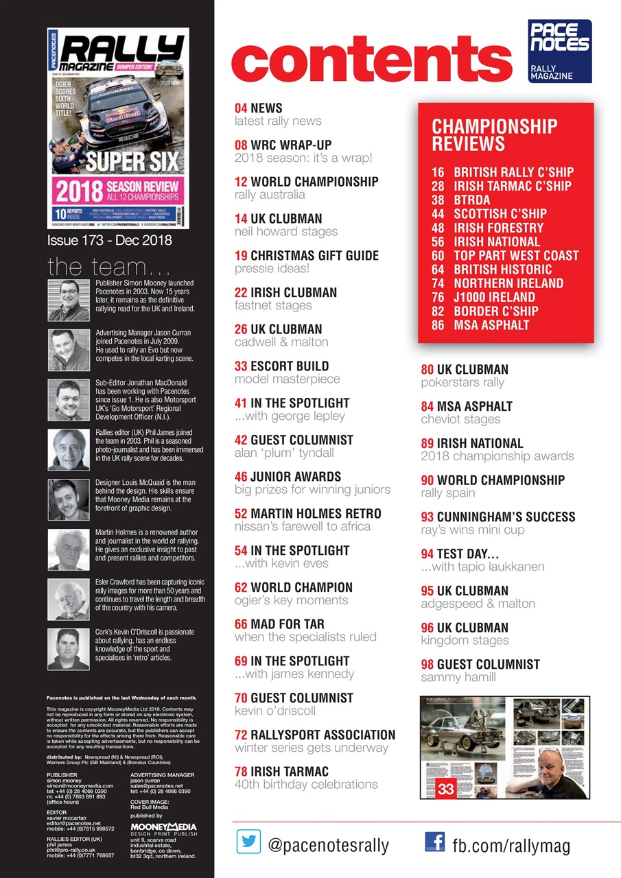 Pacenotes Rally magazine Preview Pages