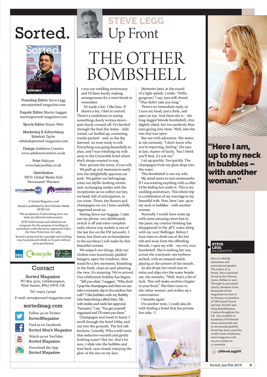 Sorted Magazine – The men's mag with morals Preview Pages