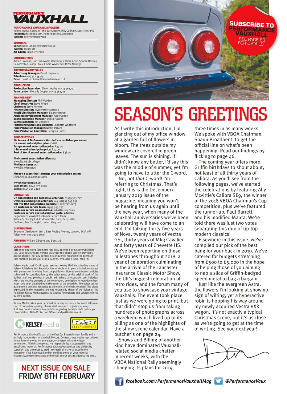 Performance Vauxhall Preview Pages