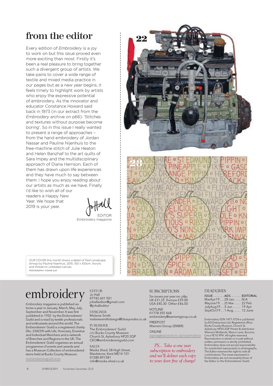 Embroidery Magazine Preview Pages