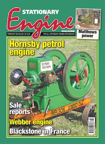 Stationary Engine issue February 2019