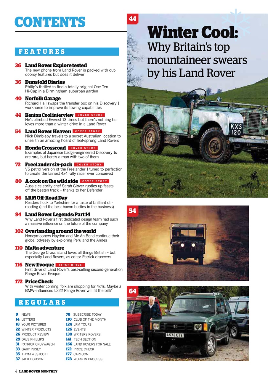 Land Rover Monthly Preview Pages