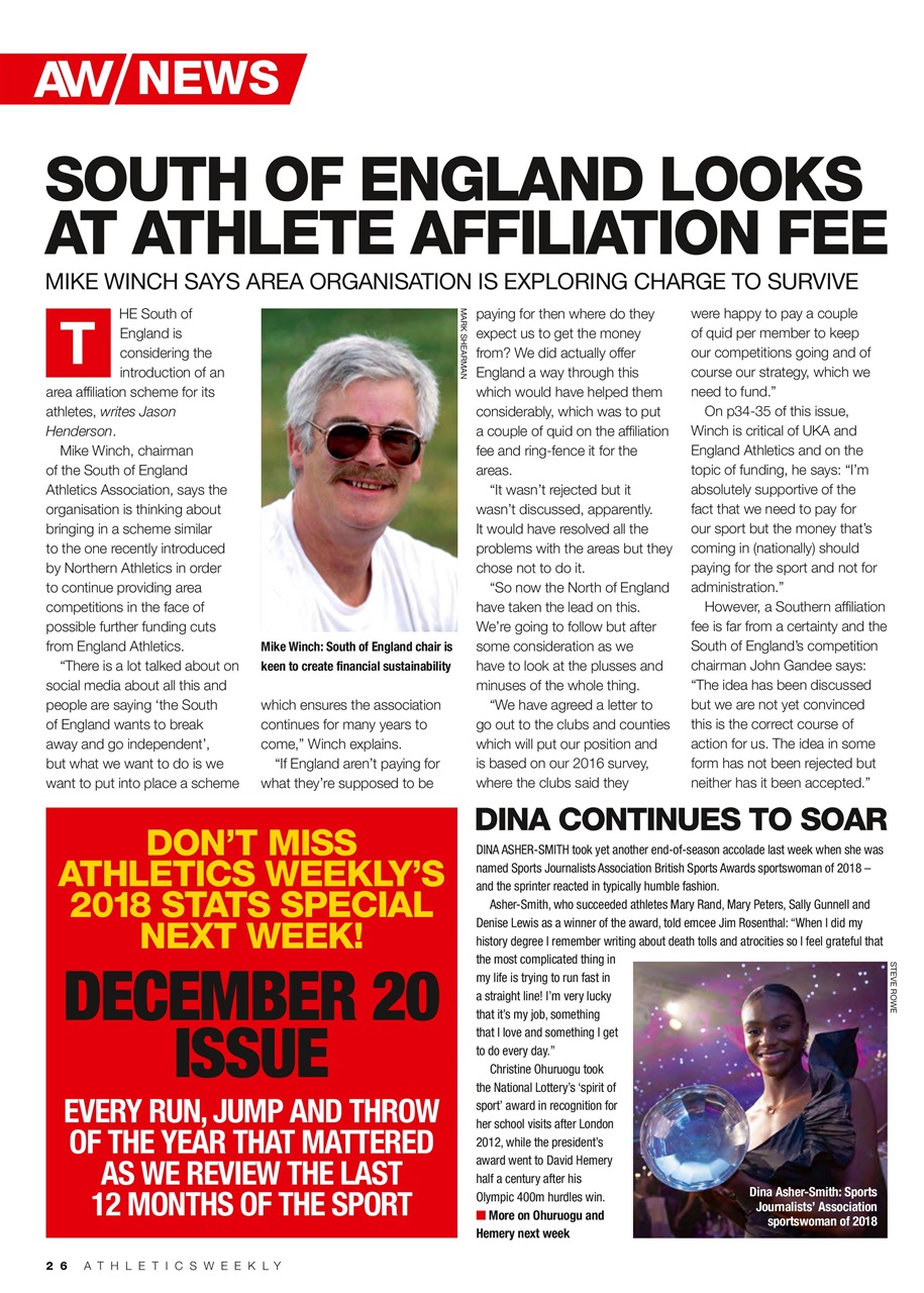 AW – Athletics Weekly Magazine Preview Pages