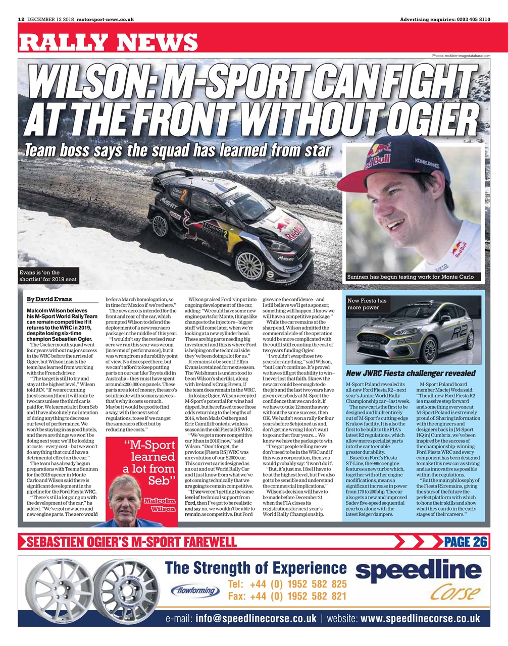Motorsport News Preview Pages