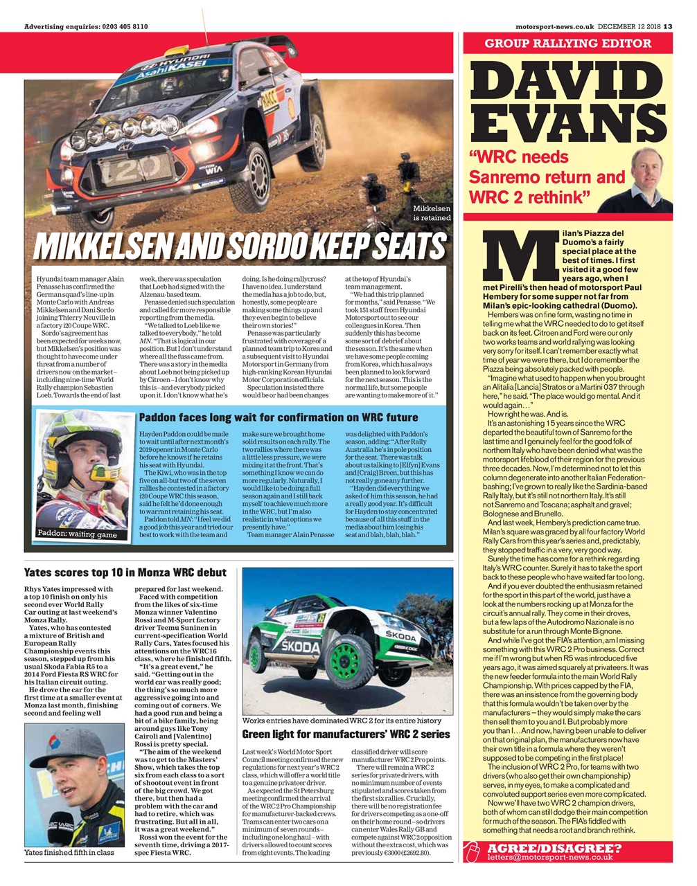 Motorsport News Preview Pages