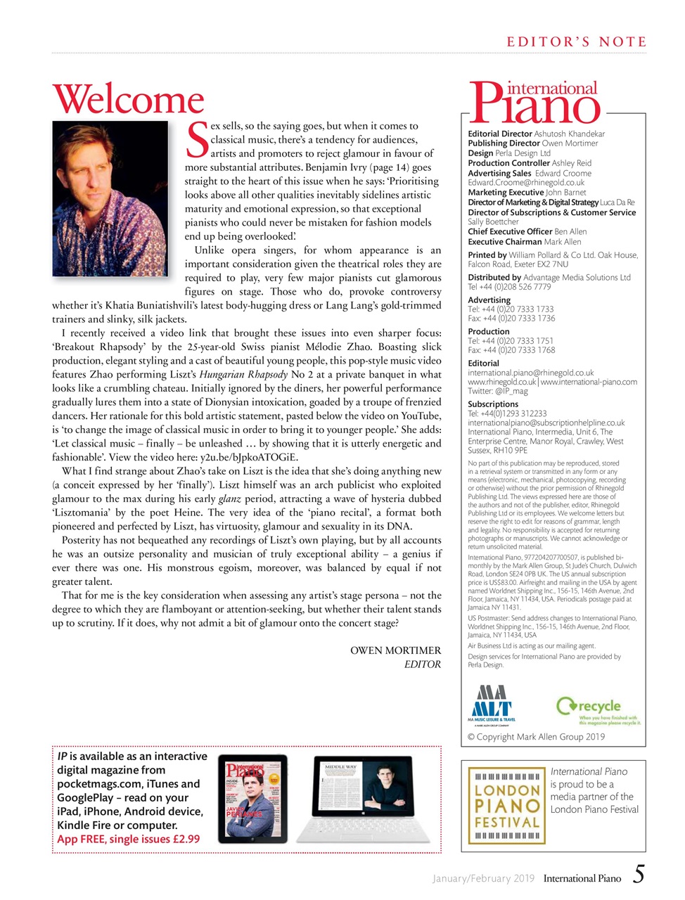 International Piano Preview Pages