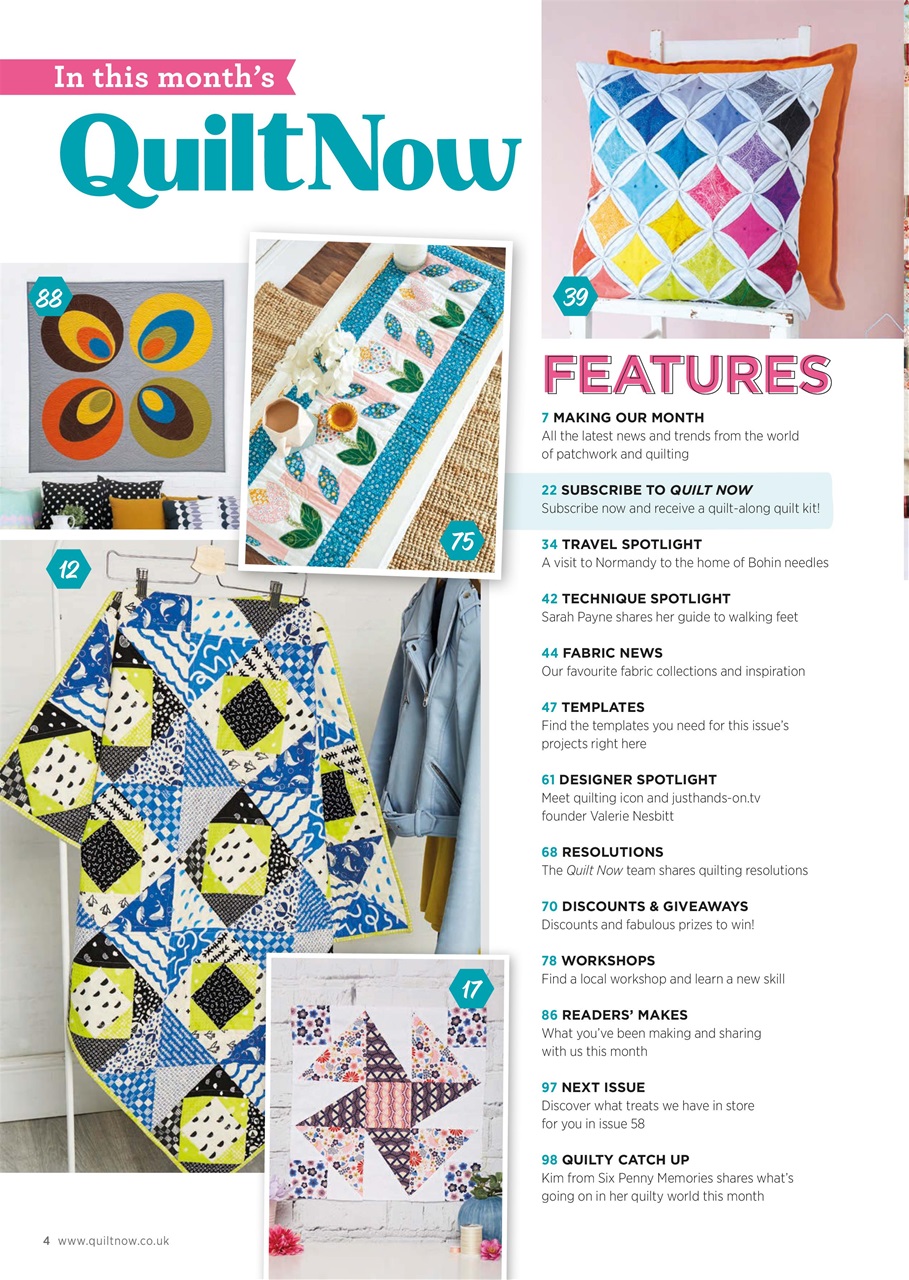 Quilt Now Preview Pages