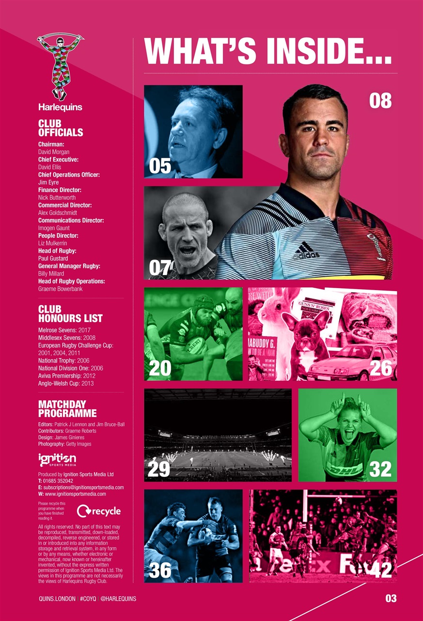 Harlequins Preview Pages