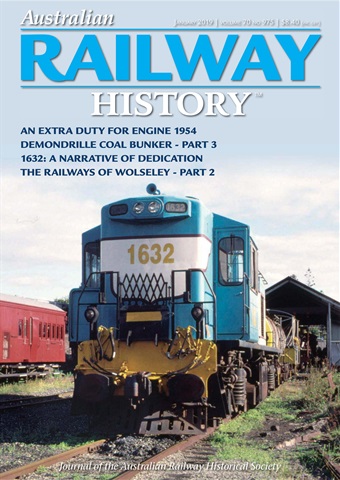 Australian Railway History issue January 2019