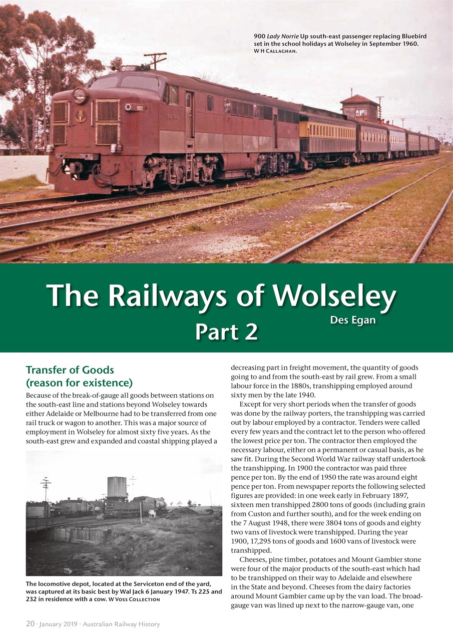 Australian Railway History Preview Pages