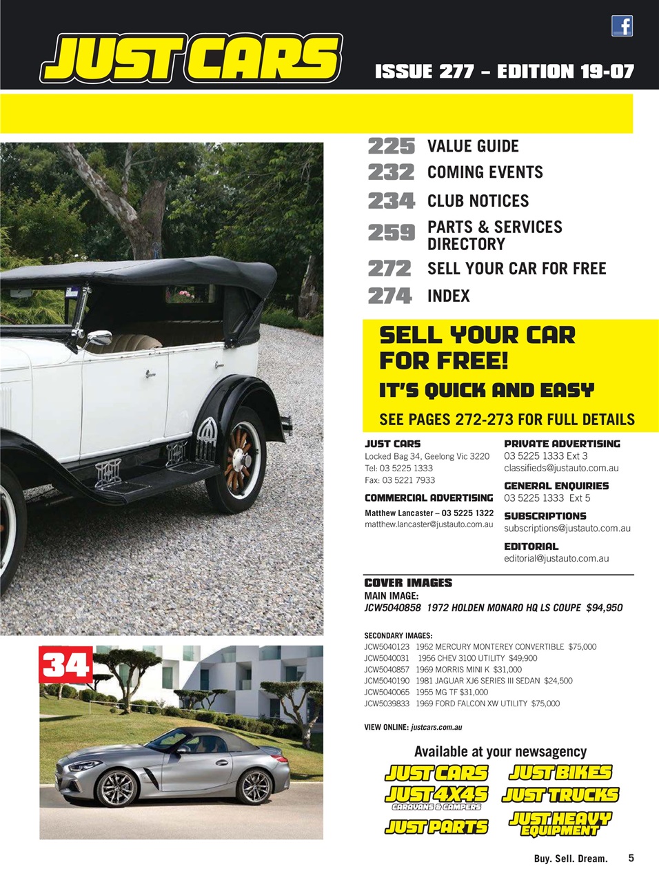 JUST CARS Preview Pages