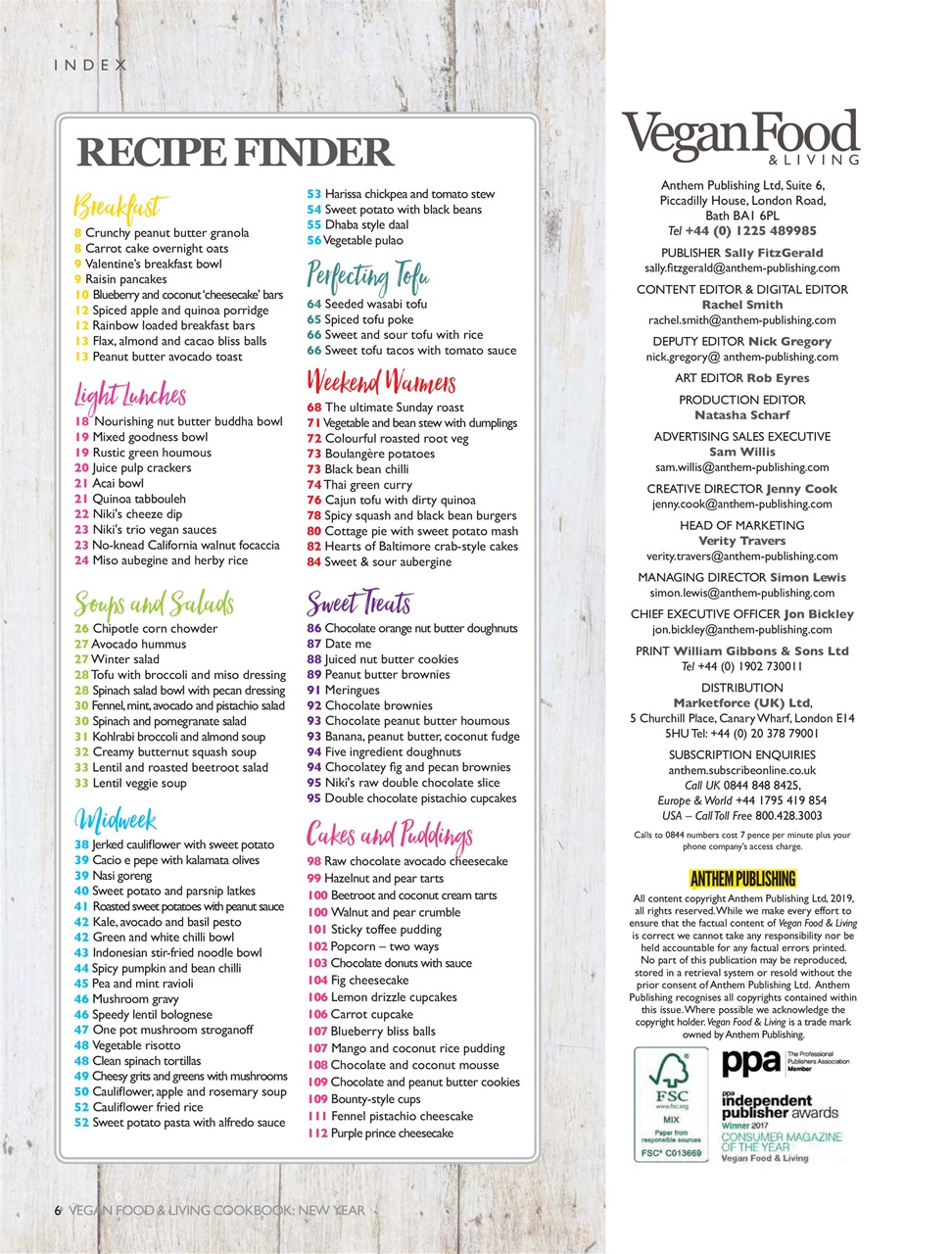 Vegan Food & Living Magazine Preview Pages