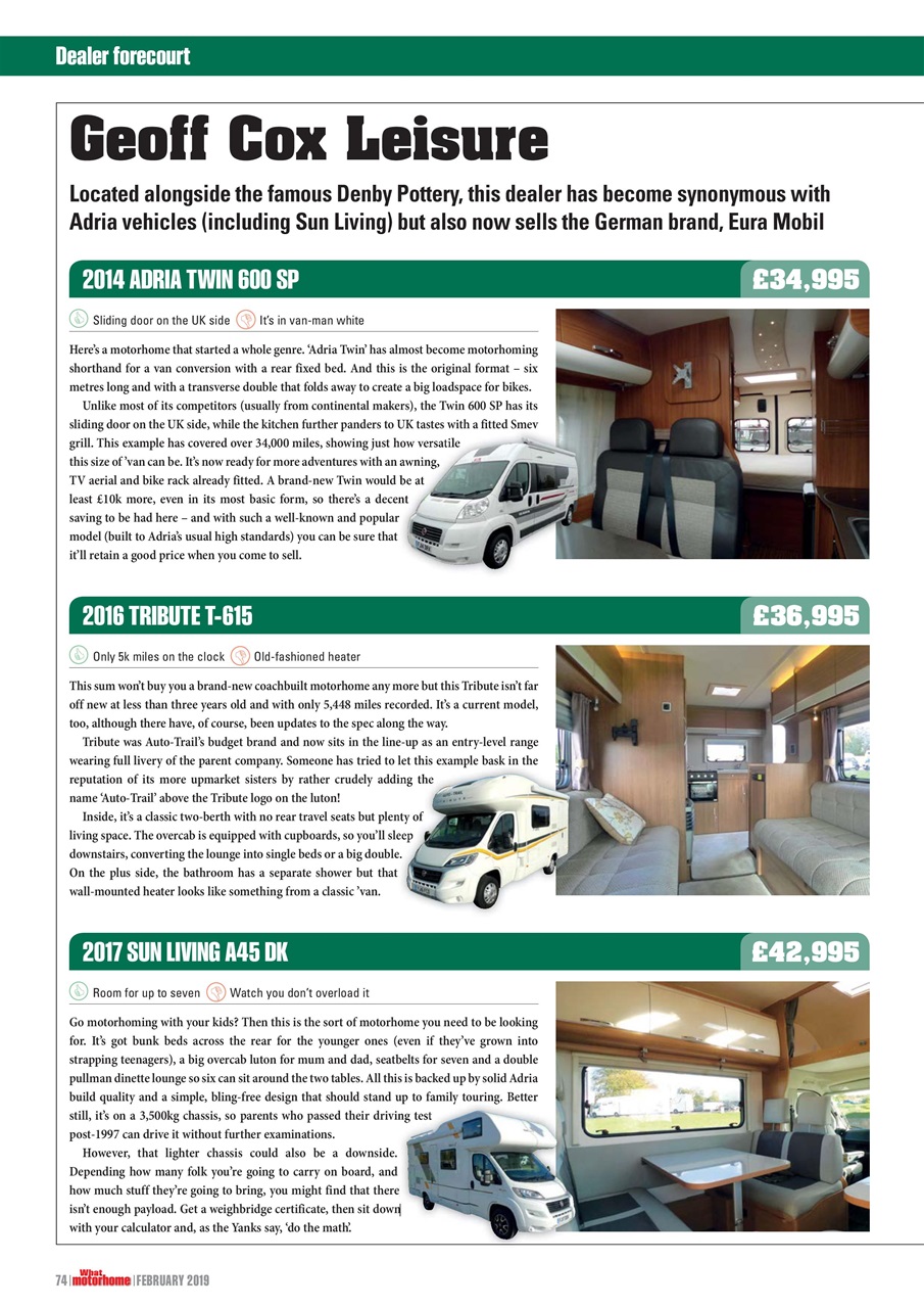What Motorhome magazine Preview Pages