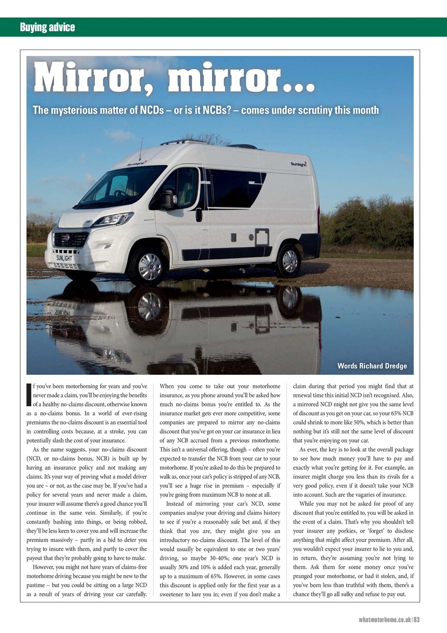 What Motorhome magazine Preview Pages