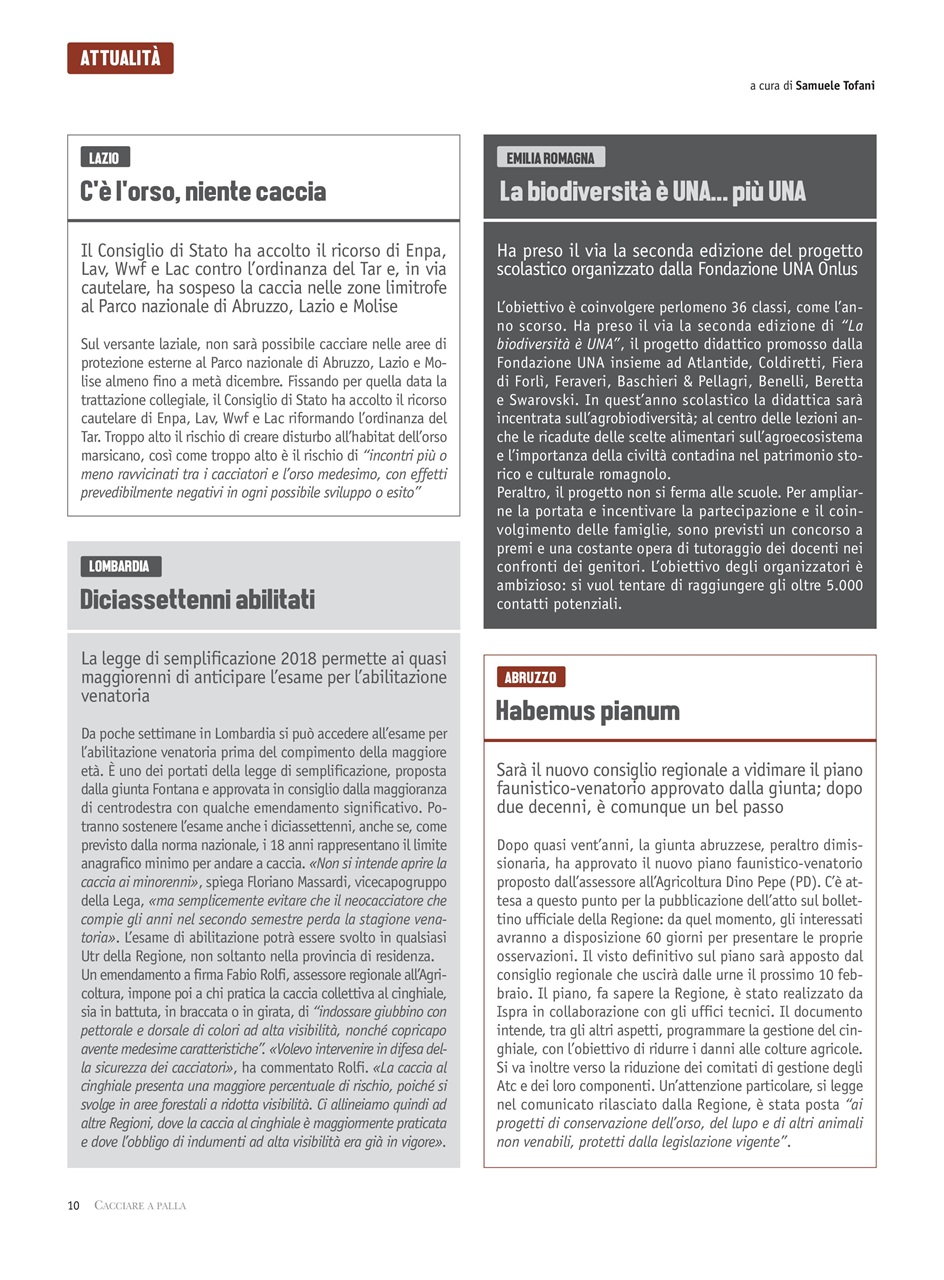 Caccia Magazine Preview Pages