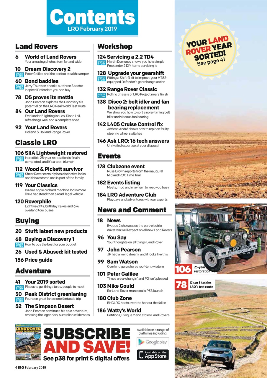 Land Rover Owner Preview Pages