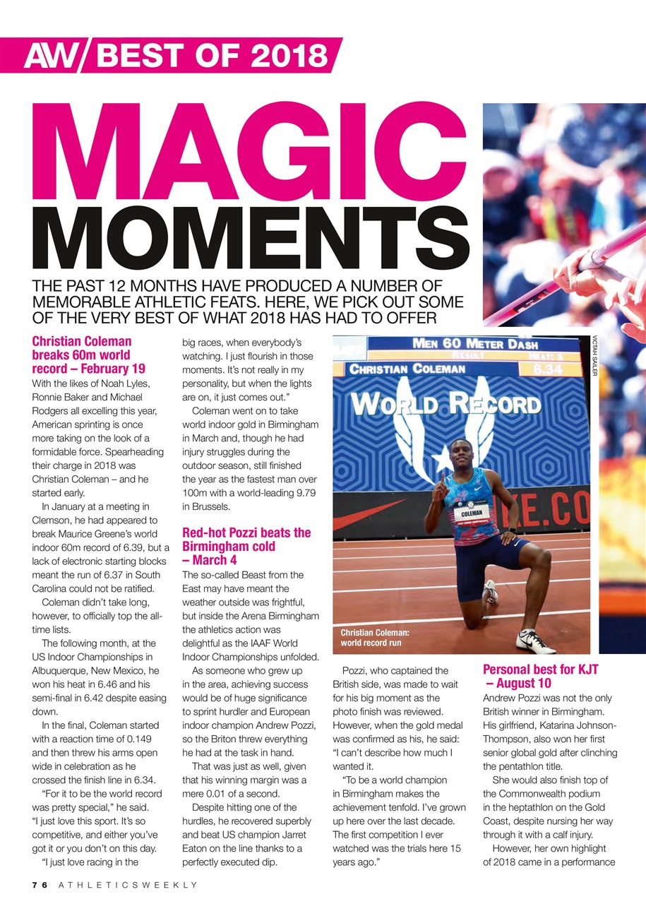 AW – Athletics Weekly Magazine Preview Pages