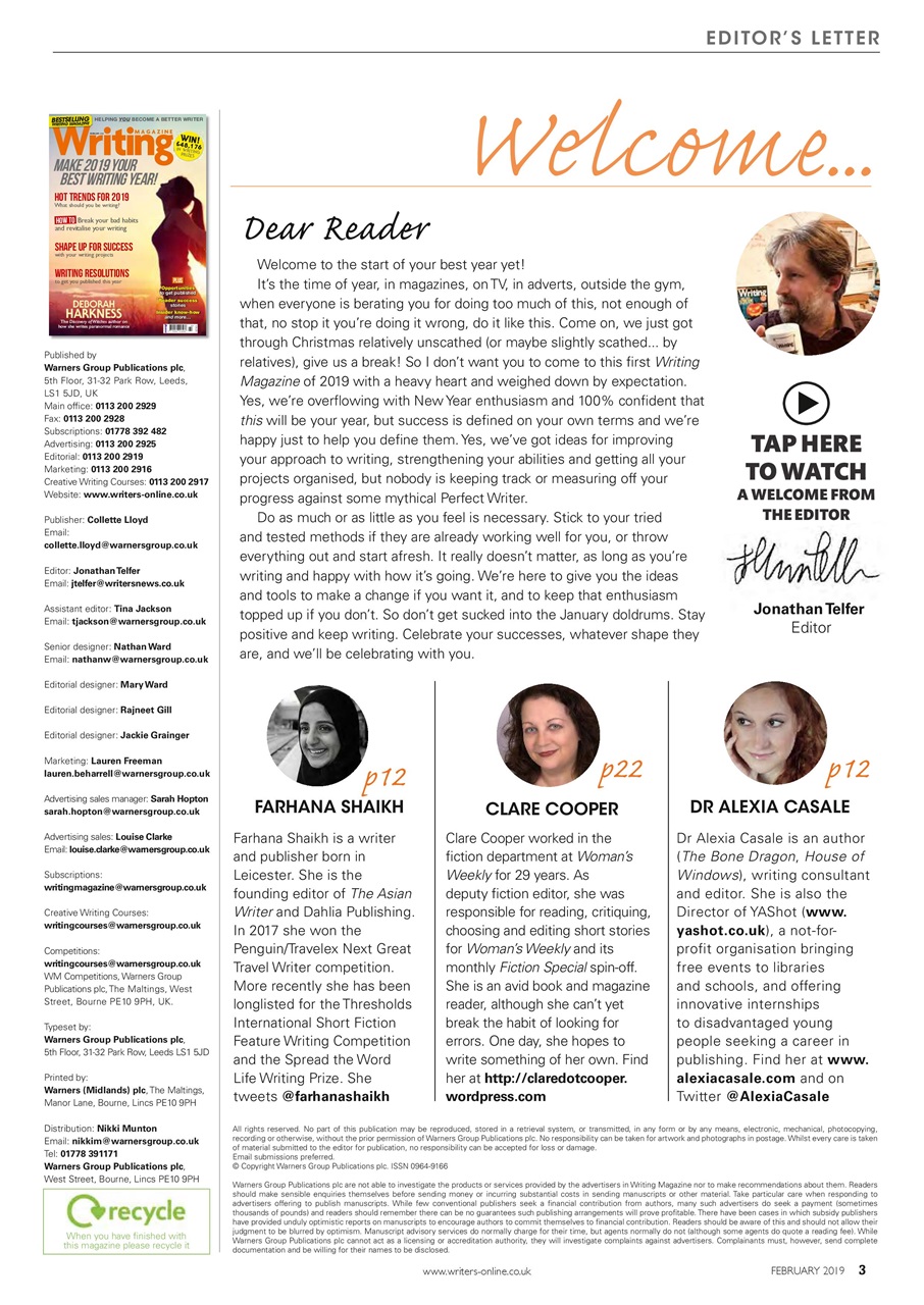 Writing Magazine Preview Pages