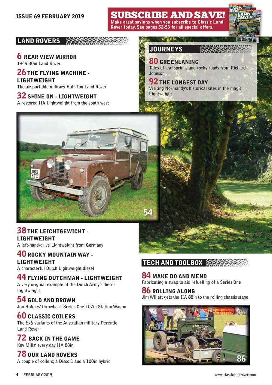Classic Land Rover Magazine Preview Pages