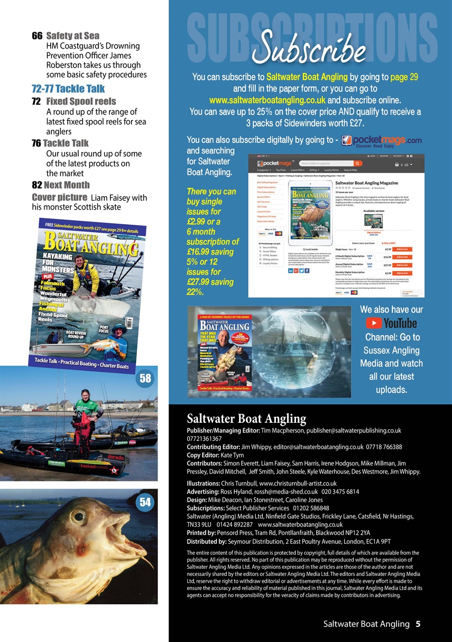 Saltwater Boat Angling Preview Pages