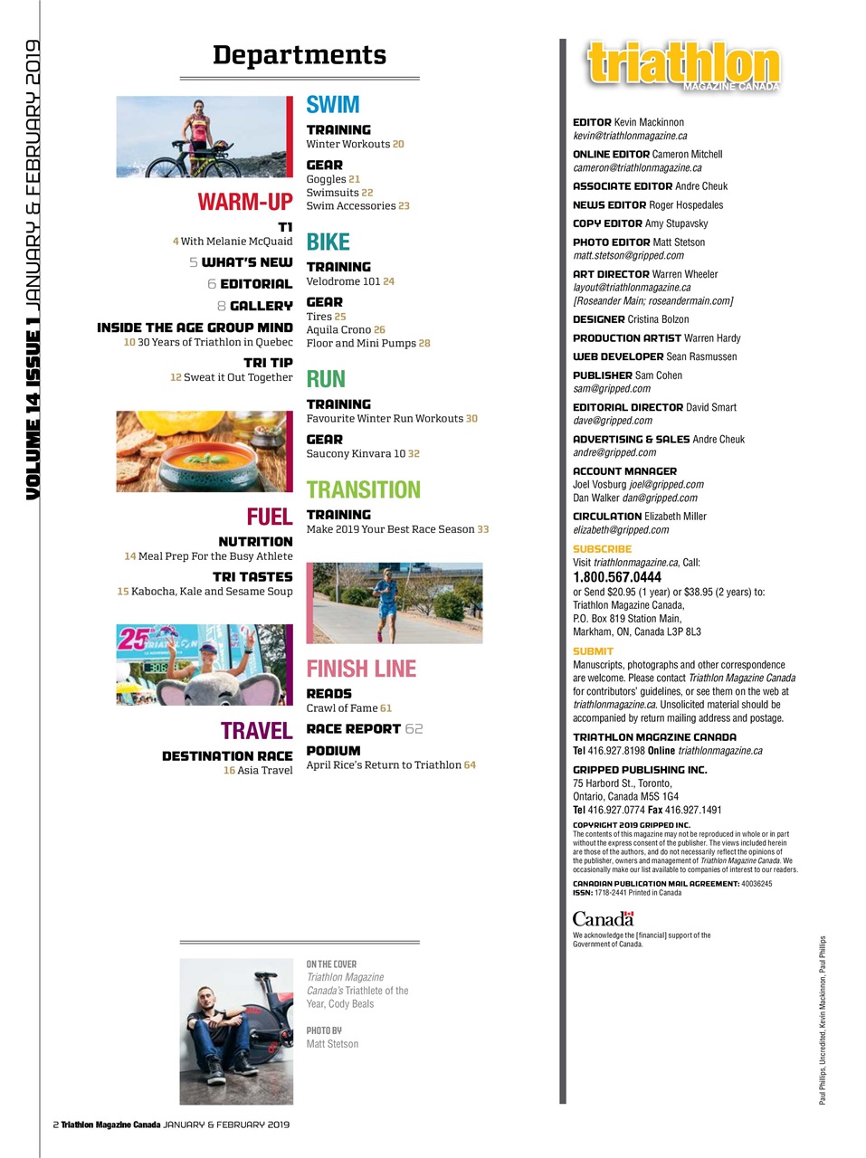 Triathlon Magazine Canada Preview Pages