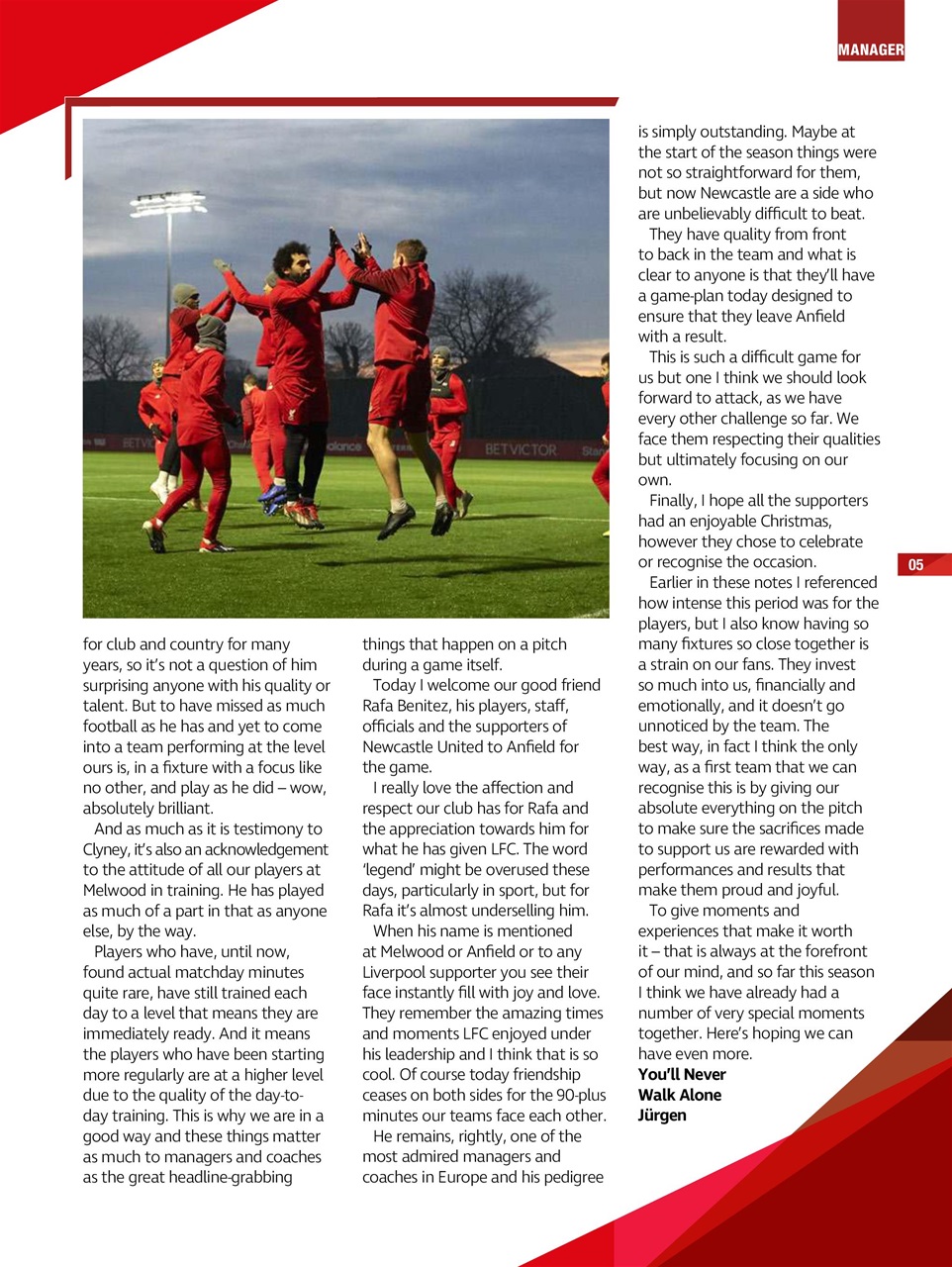 Liverpool FC Programmes Preview Pages