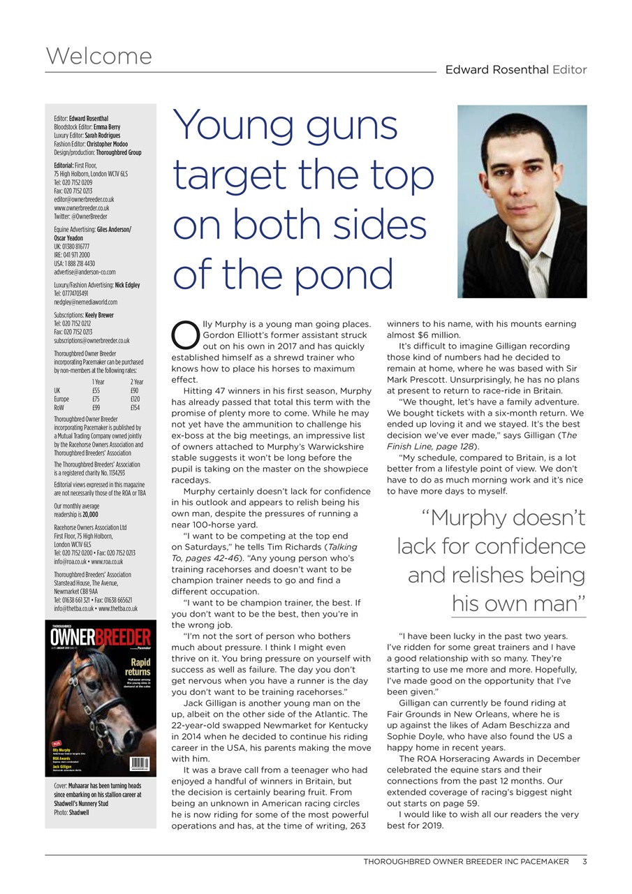 The Owner Breeder Preview Pages