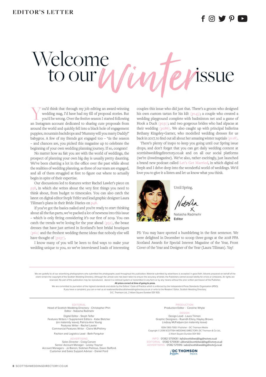 The Scottish Wedding Directory Preview Pages