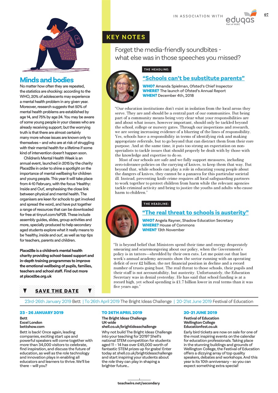 Teach Secondary Preview Pages