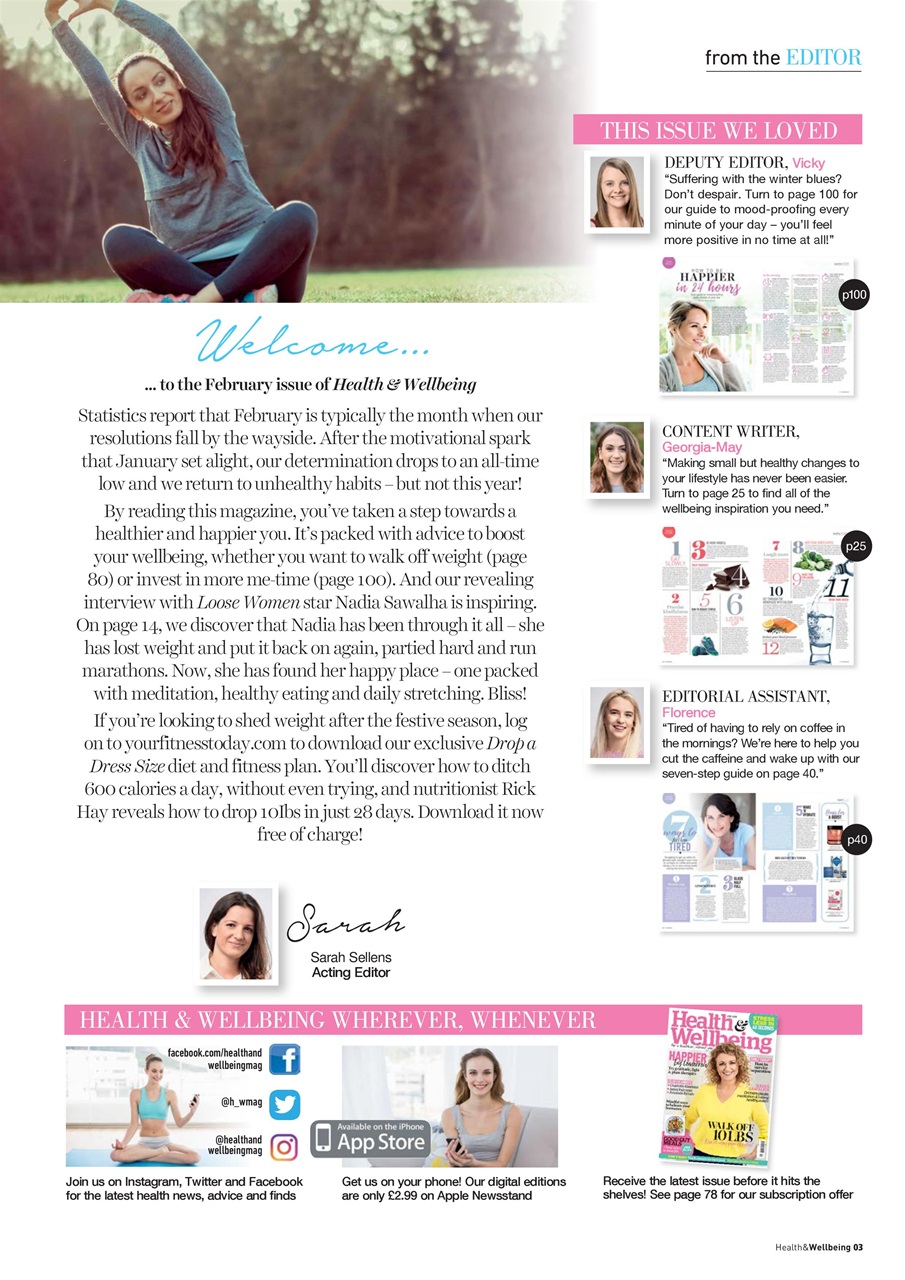 Health & Wellbeing Preview Pages