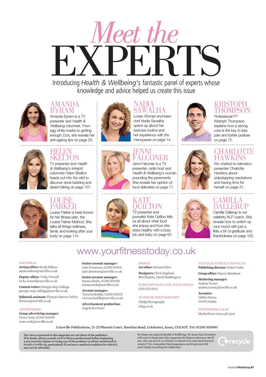 Health & Wellbeing Preview Pages