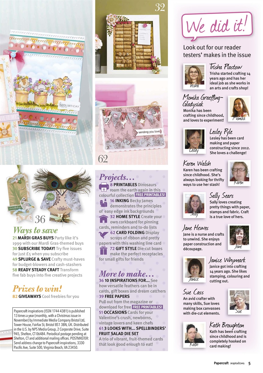 Papercraft Inspirations Preview Pages