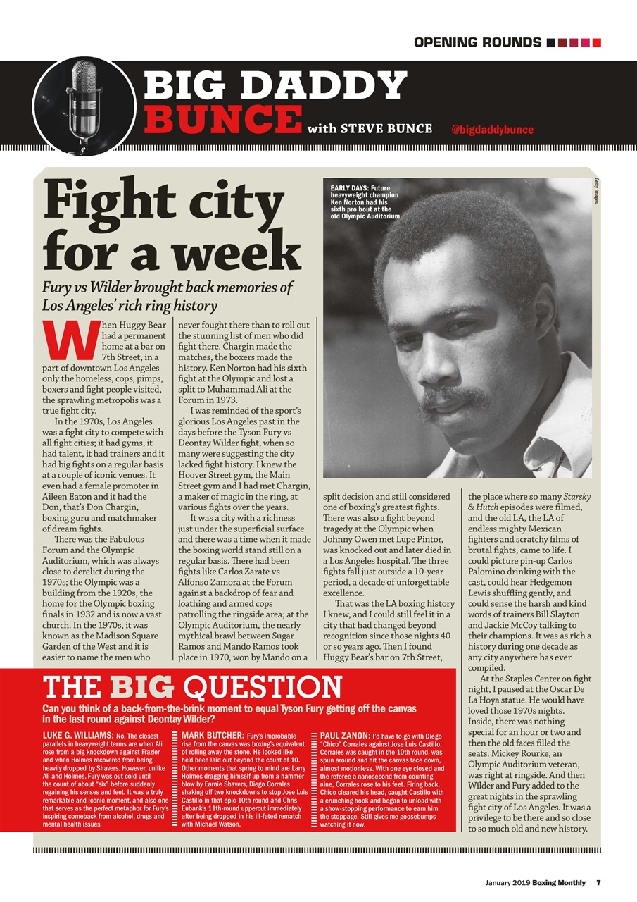 Boxing Monthly Preview Pages