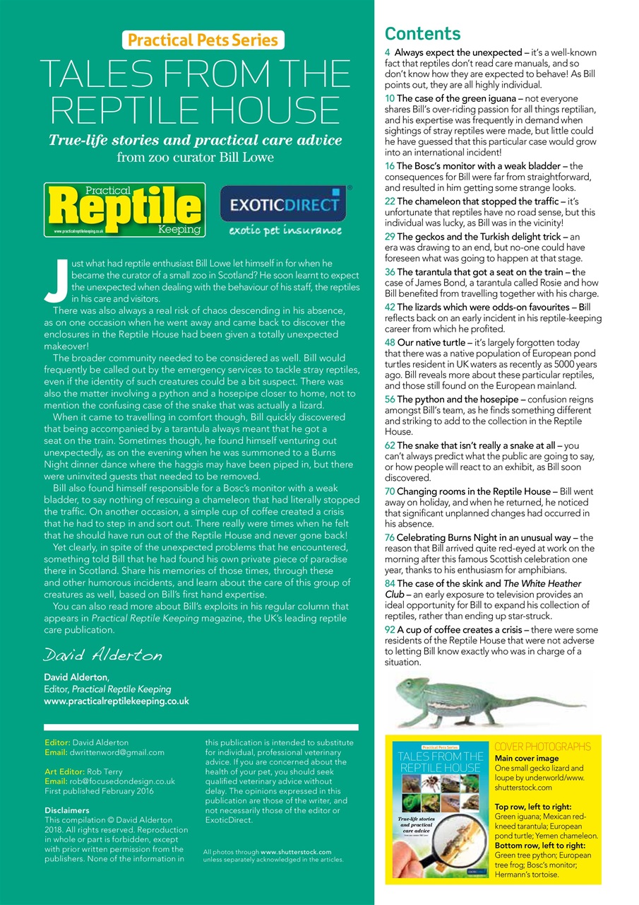 Practical Reptile Keeping Preview Pages