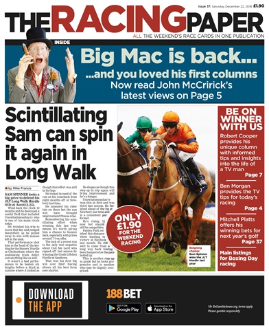 The Racing Paper issue 22nd December 2018