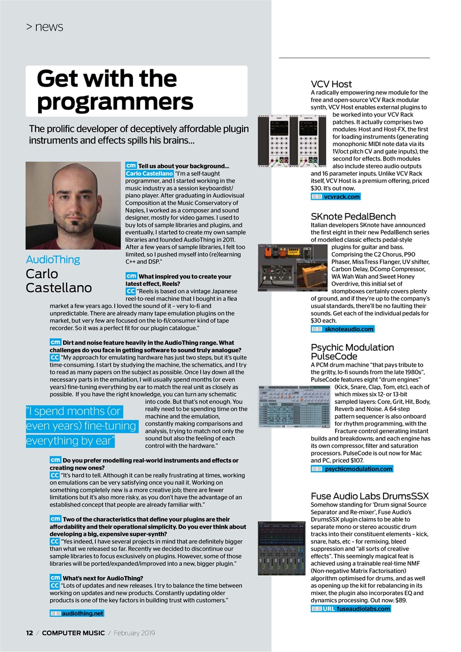 Computer Music Preview Pages