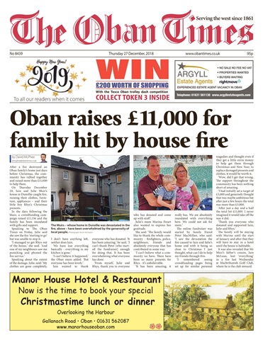 The Oban Times & Lochaber Times issue 27th December 2018