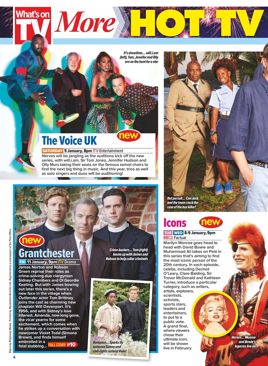 What's on TV Preview Pages