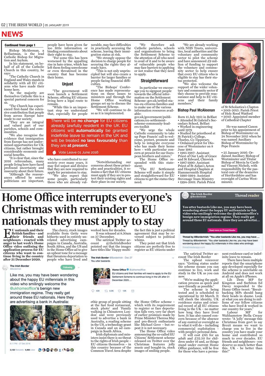 Irish World Preview Pages