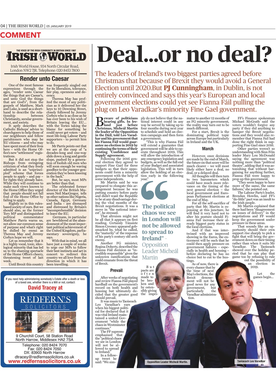 Irish World Preview Pages