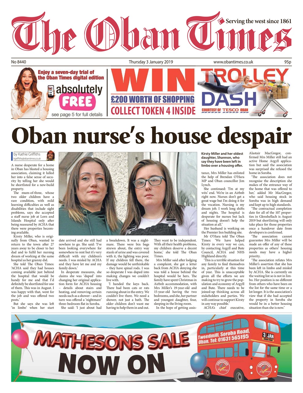 The Oban Times & Lochaber Times Preview Pages